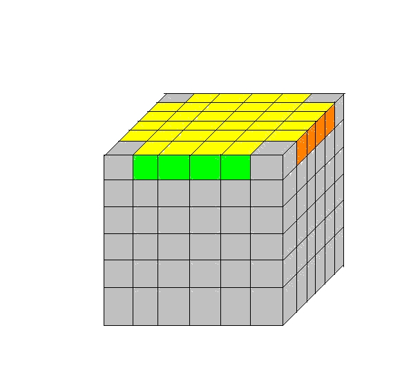Untuk gambar keempat, algoritmanya adalah: l' D l D' F' u F D2 F d' F.
