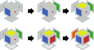 urutan penyelesaian center rubik 7x7