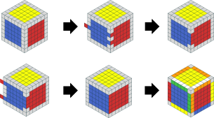langkah penyelesaian edge rubik 7x7