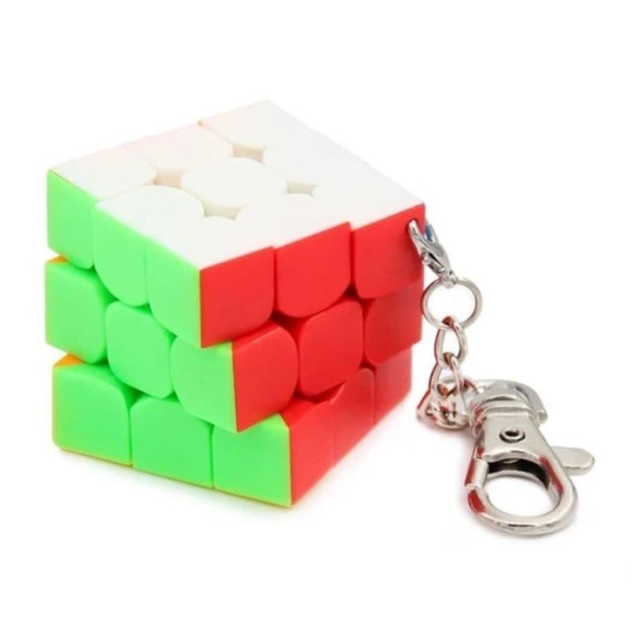 Rubik MoFangJiaoShi mini 3x3 Keychain 35mm - Gantungan Kunci - Image 2
